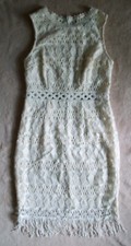 LULUS Women's Off White Ivory Cream Lace Short Dress Sz XS