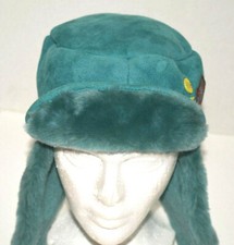 UGG Sheepskin Trapper Hat for Kids Girls SIZE 4 - 6 years Teal/Green -NWT