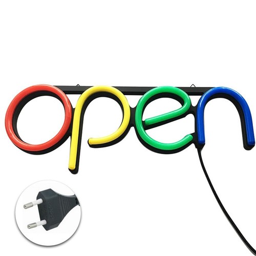 Open Leuchtschild LED Schild Reklame Offen Schild Beleuchtet Leuchtreklame Lampe - Bild 9 von 14