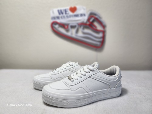 Nautica Damenschuhe Leder Schnürschuhe Sneaker weiß Größe 5,5 - Bild 5 von 9