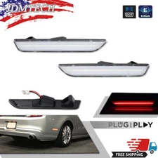 2x Clear Lens LED Rear Bumper Side Marker Light Lamps For 2010-2014 Ford Mustang