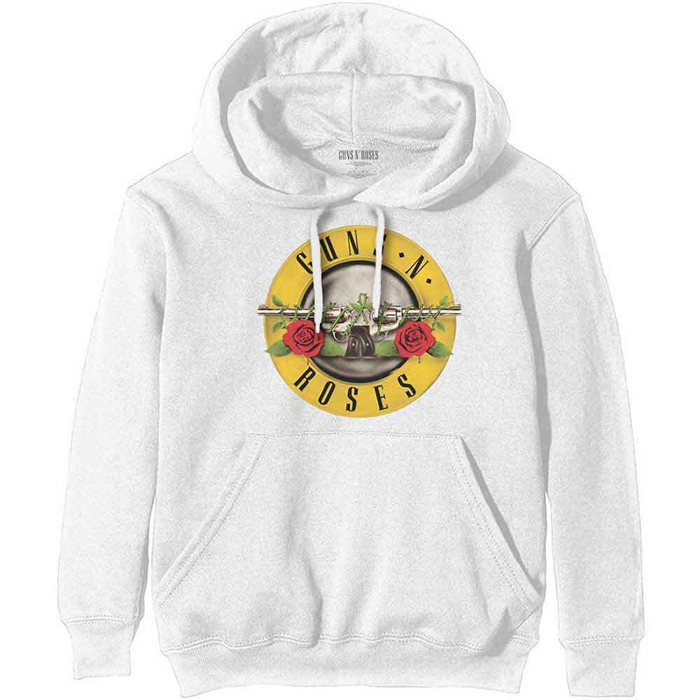 Guns N Roses Classic Logo White XXS Unisex Hoodie NEW