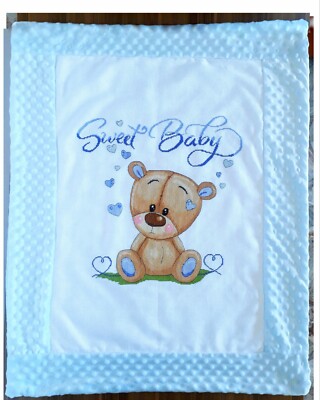 Coperta Neonato Minky 75x100cm - Morbida E Soffice, Per Culla, Passeggino E Viaggi (Grigio) - Foto 6