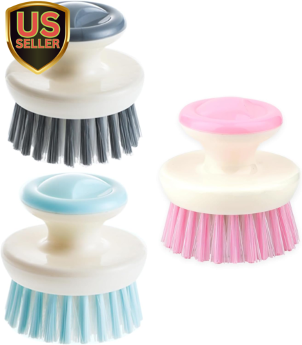 Dish Scrub Brush, 3 Pack Sink Scrubber Brush for Dishes, Kitchen Cleaning Scr...