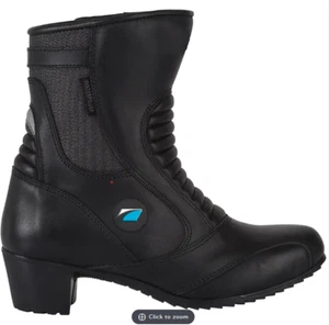 Spada Steel Ladies Waterproof Leather Short Motorcycle Boots Size 2