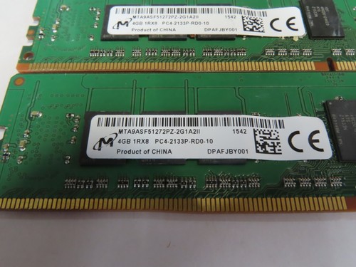 16GB (4 X 4GB) MICRON 2133MHZ SERVER ECC MEMORY 1RX8 PC4-2133P DDR4 RAM - Picture 2 of 2