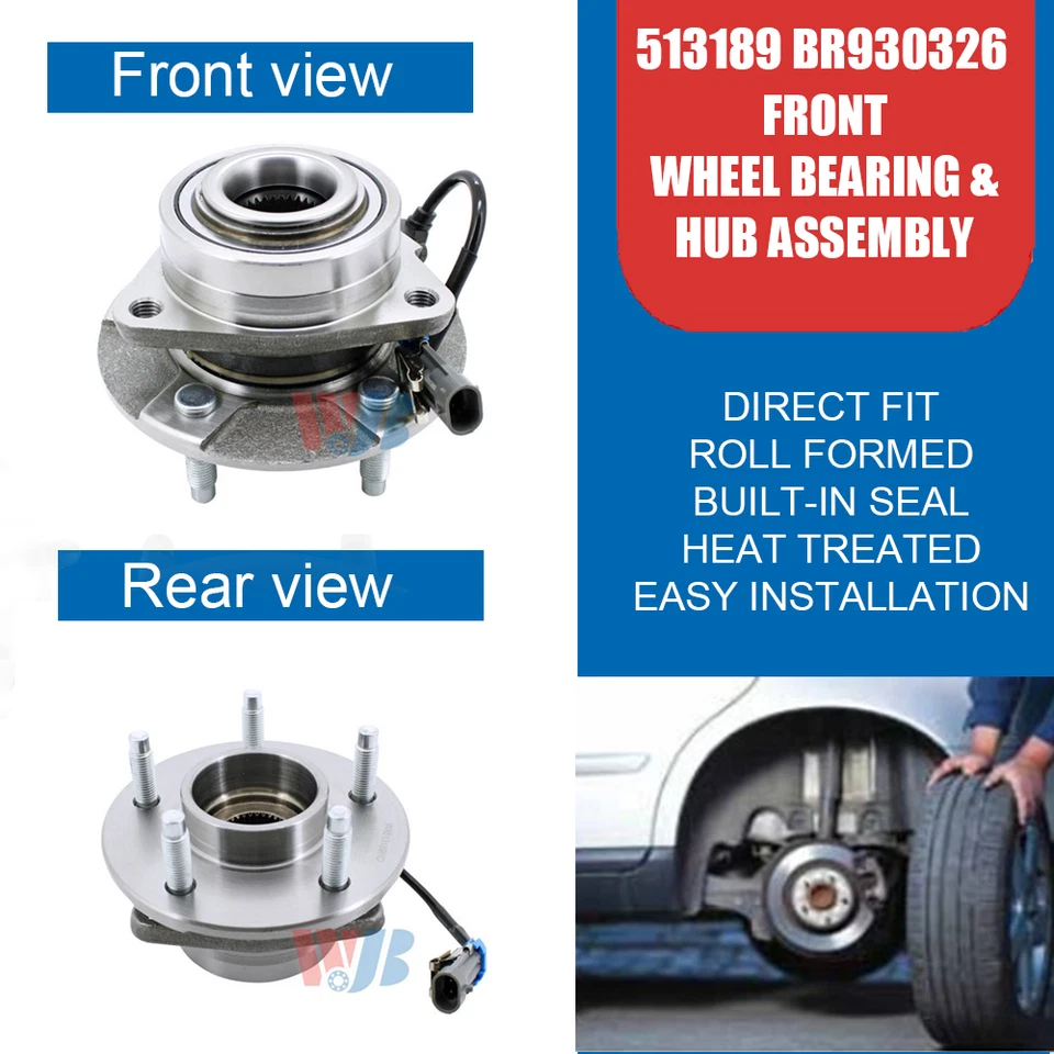 2PCS Front Wheel Bearing Hub for Saturn Vue/Chevrolet Equinox/Pontiac Torrent - Imagem 2 de 4