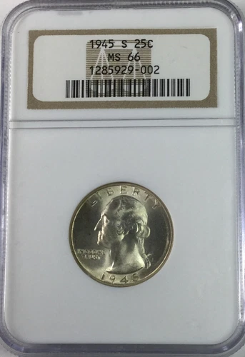 1945 S Washington Quarter NGC MS66 #