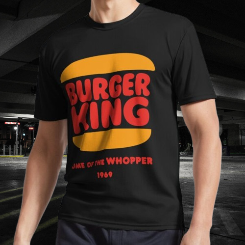 BURGER KING ハンバーガーTシャツ size M Burger King - White T-Shirt (m) | Amazon.com