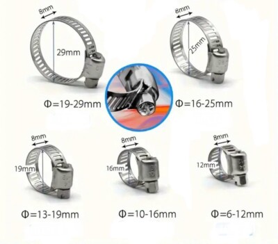 Schlauchschellen W4 Edelstahl V2A Schlauchklemme Schelle Rohrschellen 6-29mm
