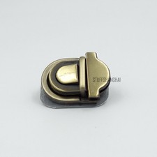 2pcs Closure Catch Lock Tuck Clasp Fastener for Leather Bag Metal Bronze Vintage
