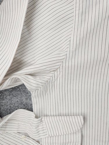 Avirex Button Up Graphic Striped White Gray 2XB Big Embellished Long Sleeve - Picture 15 of 20