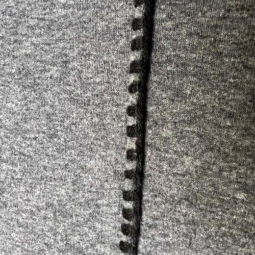 Soft Surroundings Open Front Cardigan Whipstitch Cozy Plush Lined Gray Black XL - Picture 15 of 15