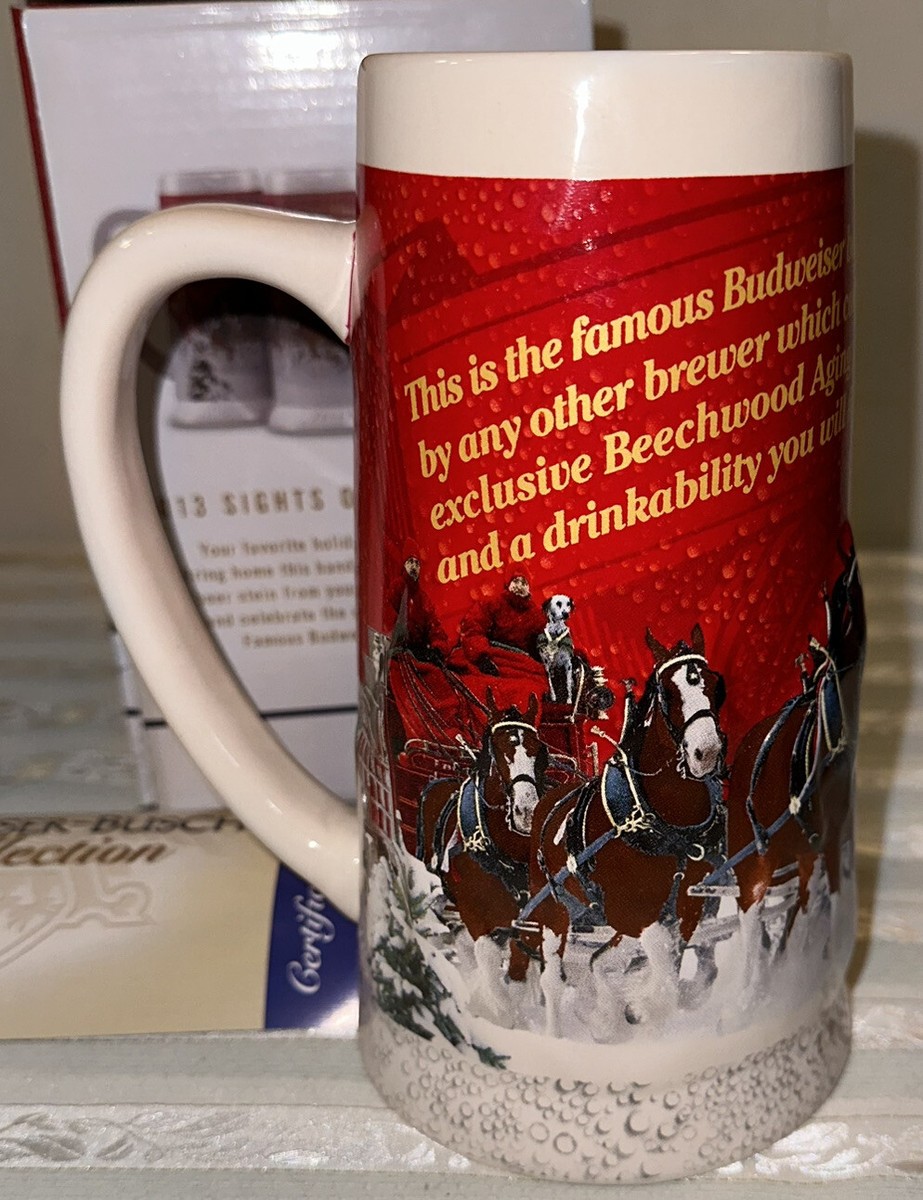 陶芸 2013  BUDWEISER HOLIDAY STEIN Amazon.com | 2013 Budweiser Holiday Stein: Beer Mugs: Beer