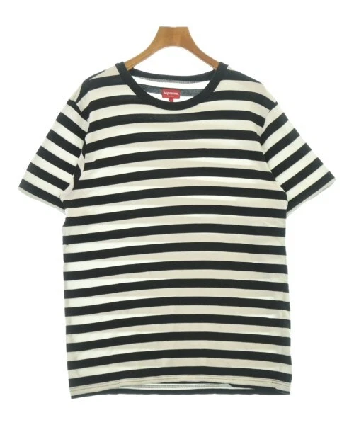 Supreme T shirt/Coupe et Couture NoirxBlanc (Border) M 2200469252028