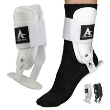 Active Ankle T2 Ankle Brace, Medium, White, Rigid Support for Men 7-10  Women 8