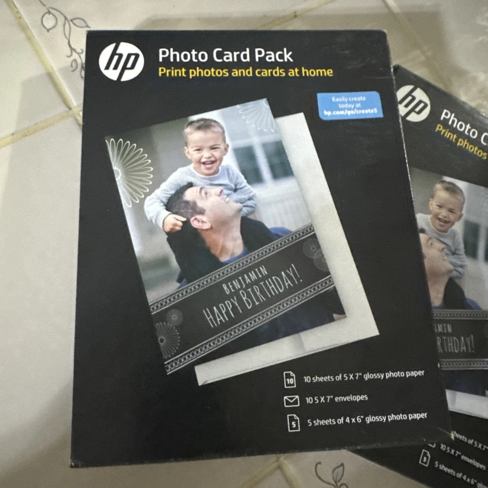 Lot of 2~Genuine HP Photo Card Packs~10 glossy 5x7 Sheets, 5 glossy 4X6 Sheets - Image 4 of 4