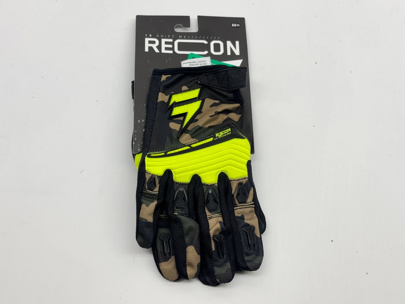 New Recon Men's Gloves Medium Black Green M Riding Hand Gear Protection MX