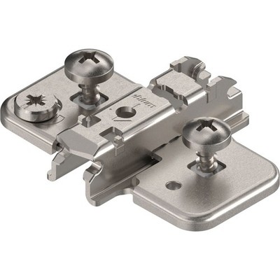 BLUM CLIP Exzenter Kreuzmontageplatte, Zwillingsanschlag, Stahl, EXPANDO, D: 3mm