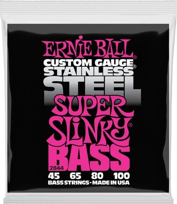 Ernie Ball 2844 Super Slinky Stainless Steel 4-Saiter E-Bass Edelstahl Saiten
