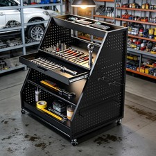 4-tier Rolling Tool Cart Heavy Duty Mechanic Garage Tool Cart W Drawerswheels