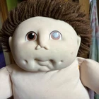 VINTAGE 1984 MN THOMAS CABBAGE PATCH KIDS Head #2  Boy Handmade brown hair/eyes