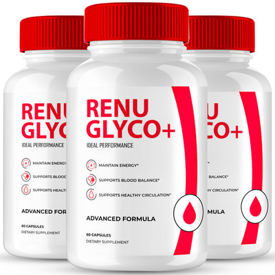 Renu Glyco Daily Blood Health Support Capsules, Official RenuGlyco (3 Pack)