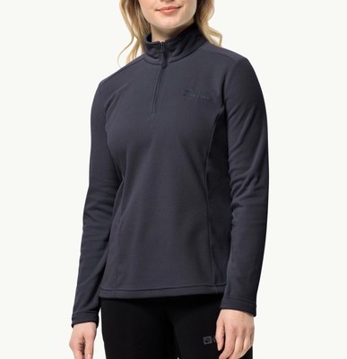 NEW Jack Wolfskin Women's Fleece Jumper TAUNUS HZ W Graphite Grey - Medium