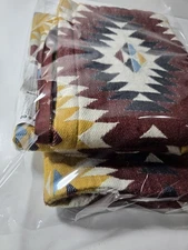 Ikea Pillow Covers Set Of 2 20x20" Square Southwestern Design Zip Thick Wool