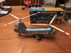 Pristine W/Box Marx Toy's U.S. Air Force Rescue Wind-up Tin Litho Helicopter