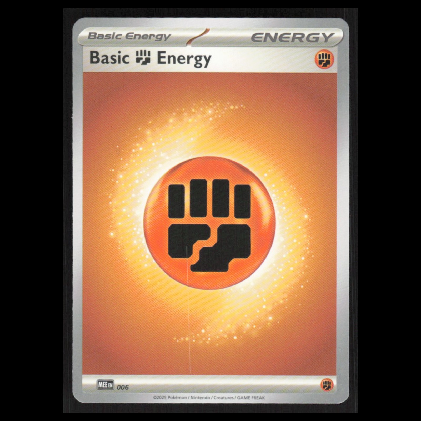 Basic Fighting Energy #6 2026 Pokemon Mega Evolutions Pitch Black  NM