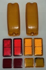 COMPLETE Set of Front & Rear Side Marker Light Lenses Triumph Spitfire 71-80 OEM