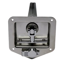 Hardware Stainless Steel T-Handle Cam Latch with Mounting Holes & Lock Dust C...
