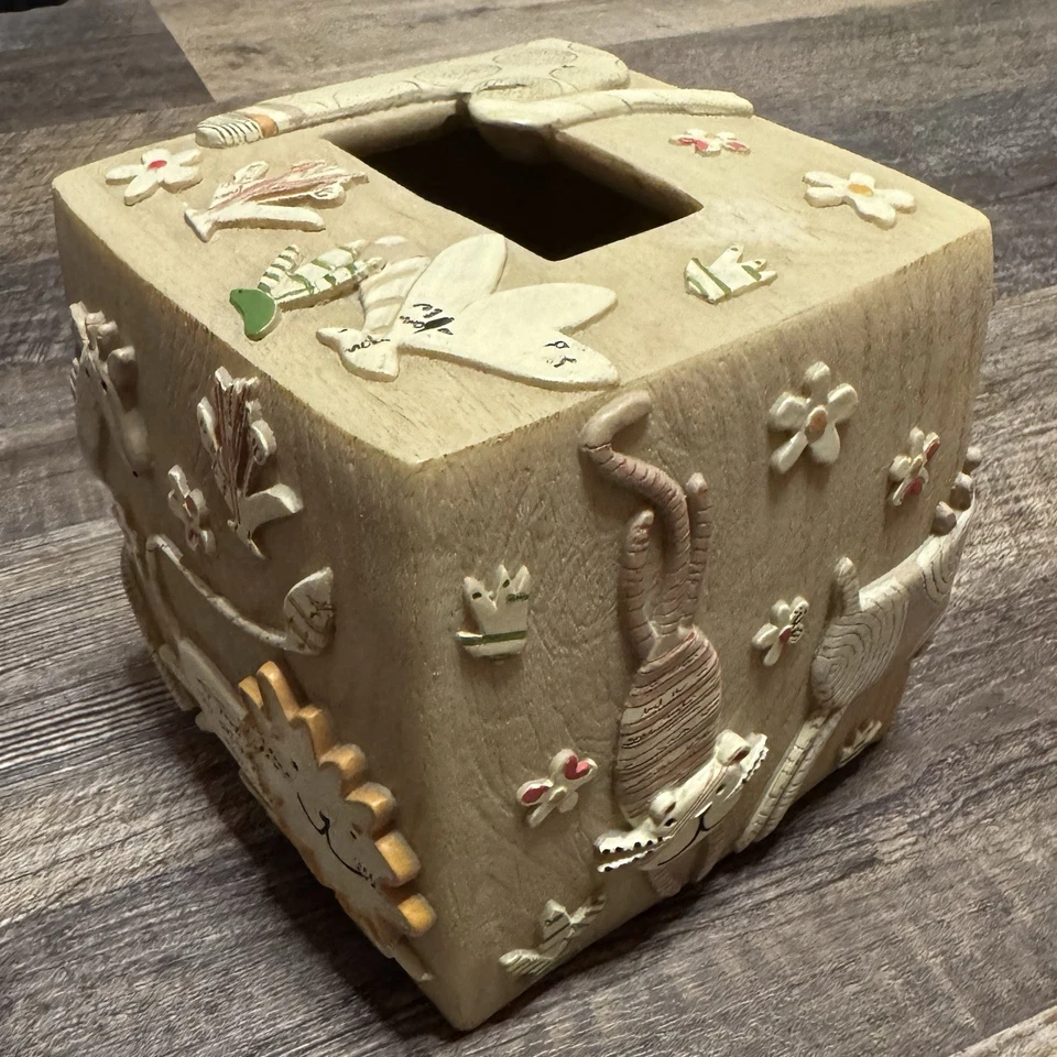 Creative Bath- Animal Crackers- Jungle/Safari- Resin Tissue Holder- Baby Nursery - Image 2 of 4