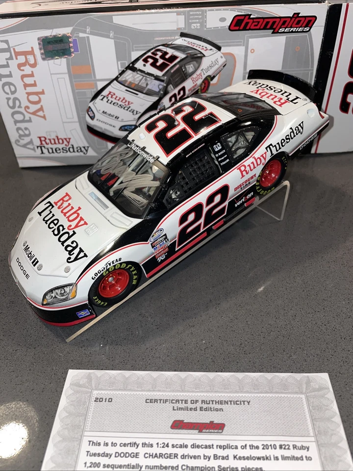 BRAD KESELOWSKI AUTOGRAPHED 2010 CFS #22 RUBY TUESDAY DODGE CHARGER 1/1,200 - Image 4 of 4
