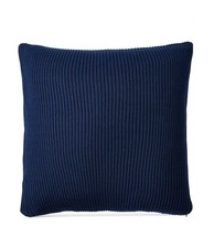 Lauren Ralph Lauren Flora Rib-Knit Decorative Pillow 18" x 18" 135 Cotton Navy