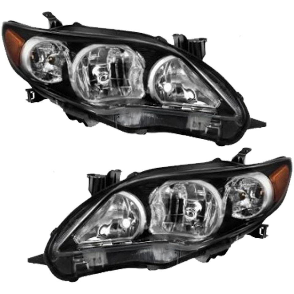 Front Bumper Cover Primed Plastic & Headlights Kit For 2011-2013 Toyota Corolla Foto 4 de 4