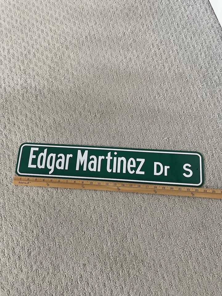 Seattle Mariners Edgar Martinez Drive Street Sign - Hall of Fame - Image 2 of 4