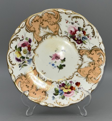 Antique English Victorian Wire Stapled Repaired Cup & Saucer 1860s Marked 2/896 - Picture 3 of 24