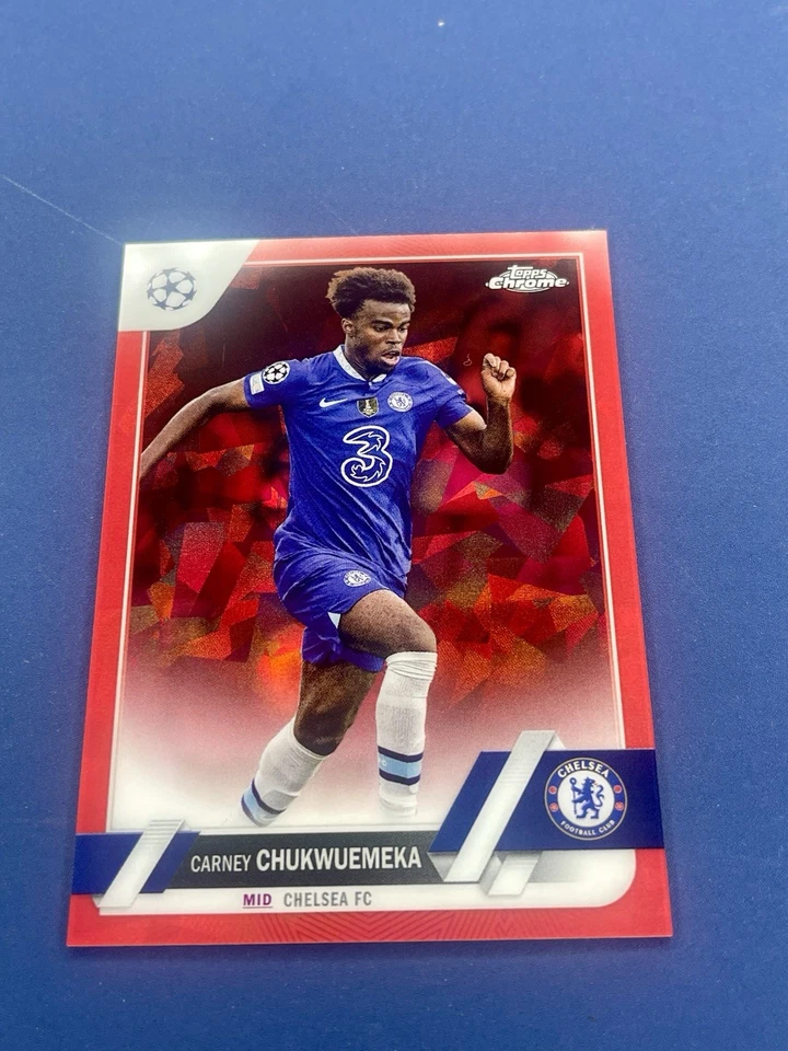 🔥 2022-23 Topps Chrome Sapphire Red UCC Carney Chukwuemeka 1/5 First One! SSP - Image 2 of 2