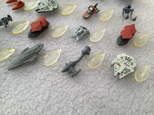 STAR WARS MICRO MACHINES ORIGINAL TRILOGY SHIPS STANDS JOB LOT LFL 1995 GALOOB - Foto 6 di 9