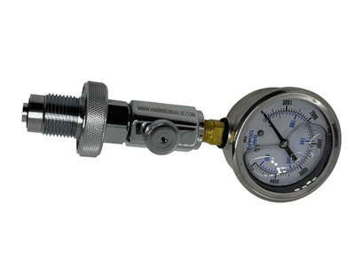 Scuba Tank Pressure Check Gauge DIN Connection Liquid Filled Gauge