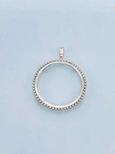 Bisel Moneda Una Onza Plata Panda 40mm Plata Esterlina Soldada Fianza Colgante
