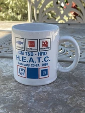 H.E.A.T.C. FEBRUARY 1988 GM  T&B -HRD CHEVEROLET GMC TRUCK  BEDFORD 12 Oz MUG