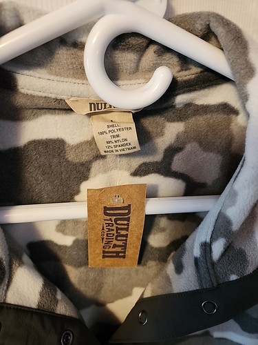 Womens Large Fleece Pullover Gray Camo Duluth Trading Co - Picture 2 of 8