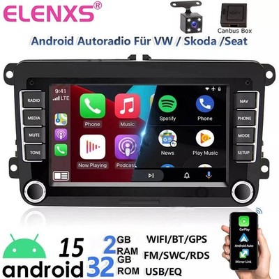 Autoradio Für VW Golf 5 6 Plus Touran Caddy Jetta Android 15 Apple Carplay NAVI