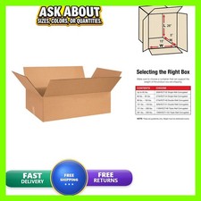 BOX USA 26155 Corrugated Box 26" x 15" x 5" Kraft (Bundle of 20)