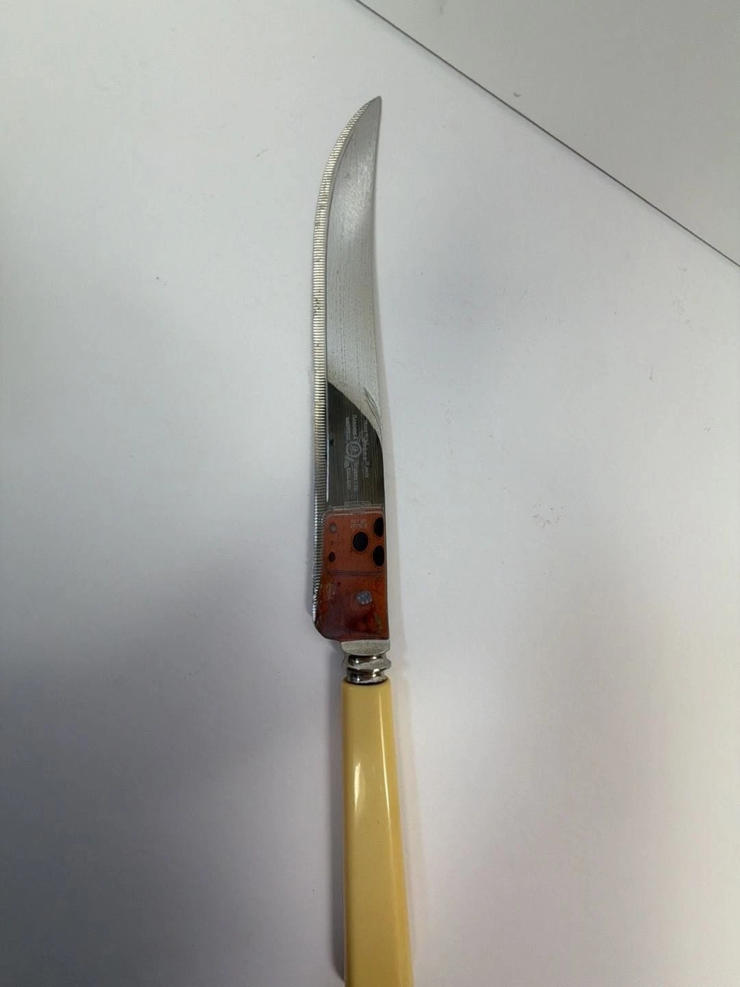 Vintage Sanders & Bowers Ltd. Sheffield Stainless Serrated Knife Friar Trade Mar