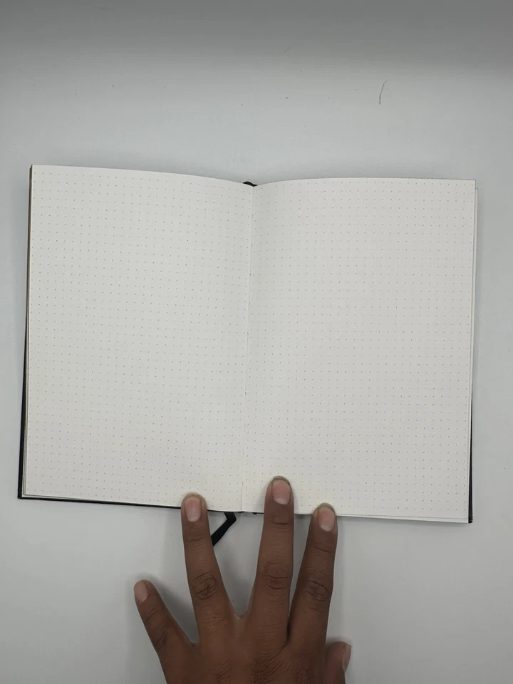 2-Pack Shine On! Hardcover Dotted Journal Notebook Set Black & Gold A5 - Image 3 of 4