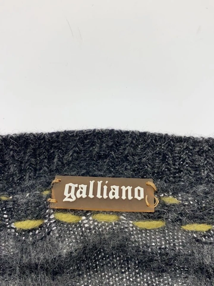 Cárdigan galliano (grueso) M algodón GRIS rayas usado Foto 3 de 4